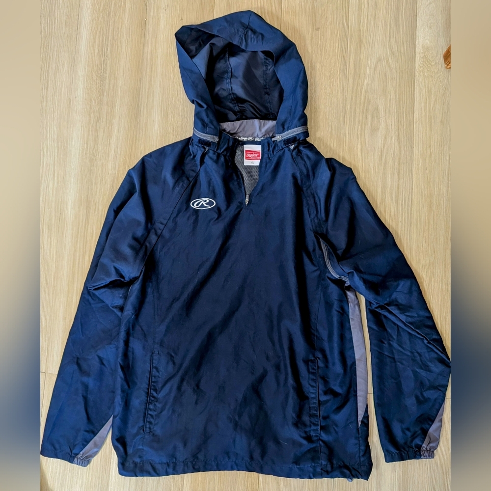 Rawlings Blue Hooded Jacket With Removable Hood & Sleeves